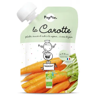 Piure cu 82% Morcovi +4/6 Luni Ecologic/Bio 120g