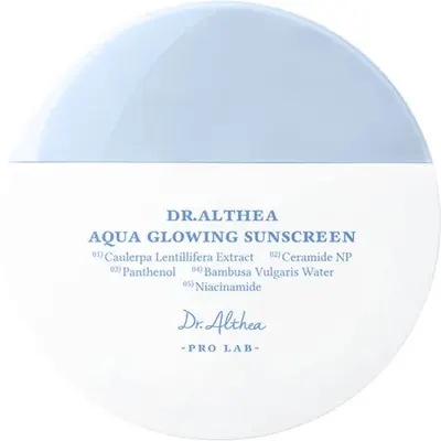 Crema de fata cu protectie solara SPF 50+ PA++++ Aqua Glowing, 45 ml – Dr. Althea
