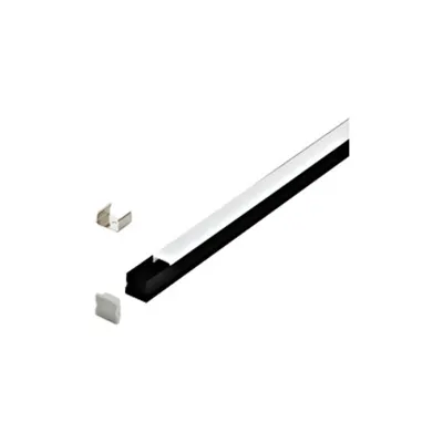 LED-Stripe Profile SF satin Cover black, 1000mm