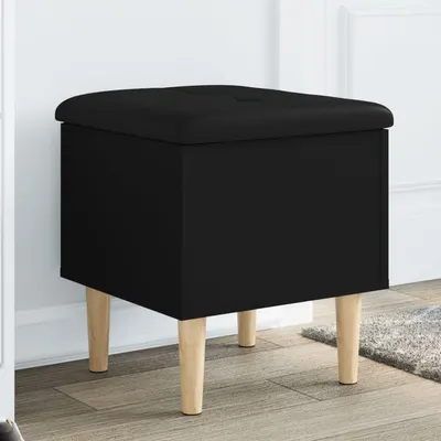 vidaXL Bancă de pantofi, negru, 42x42x46 cm, lemn prelucrat