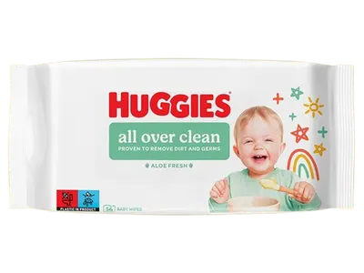 Servetele umede Baby all over clean, 56 bucati, Huggies