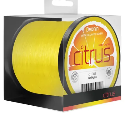 Fir monofilament Delphin CITRUS 1200 m, galben 0.35 mm