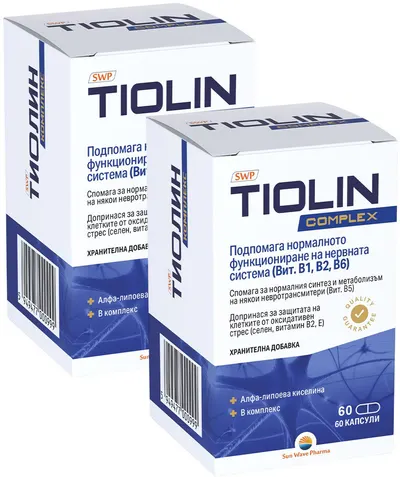 Tiolin Complex pentru sistemul nervos periferic, 2 x 60 capsule, Sun Wave Pharma