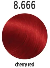 Vopsea de par profesionala ELEMENT 8.666 Cherry Red 120ml (2x60ml) - Rosu Intens Profesional