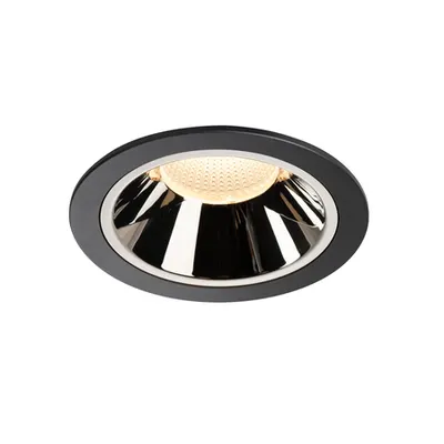 Spot incastrat, NUMINOS XL Ceiling lights, black Indoor LED recessed ceiling light black/chrome 3000K 20°