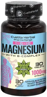 Magnesium with B-complex, 30 tablete, Cvetita Herbal