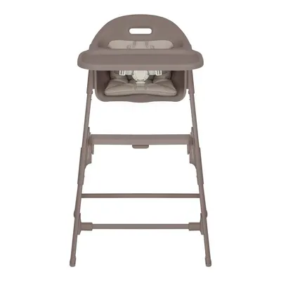 Scaun de masa Lionelo Beny Taupe cu suport pentru picioare, tavita ajustabila in 2 pozitii, insertie moale, centuri in 3 puncte, sustine 15 kg, 6 luni+