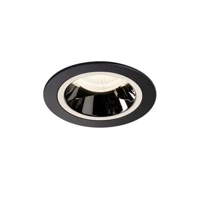 Spot incastrat, NUMINOS M Ceiling lights, black Indoor LED recessed ceiling light black/chrome 4000K 20° gimballed, rotating and pivoting, including leaf springs
