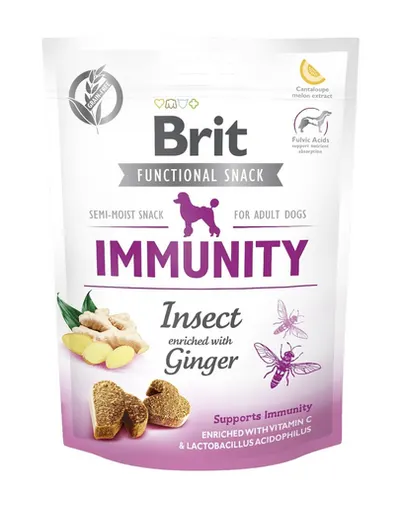 BRIT Care Dog Functional Snack Immunity, insecte și ghimbir 150 g