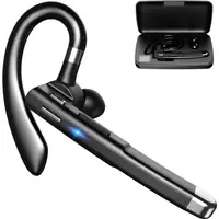 Casca Bluetooth Wireless NewEvo, Bluetooth 5.0, HandsFree, Compatibilitate Universala Samsung, iPhone, Huawei, Cutie de incarcare Negru Argintiu,