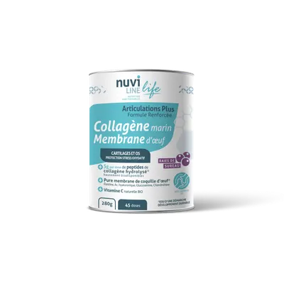 Colagen marin articulatii cu membrana de ou glucozamina condroitina & vitamina C, 280g, Nuviline
