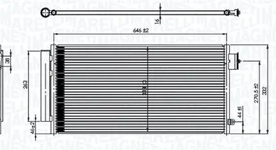 Condensator climatizare (cu uscator) potrivit FIAT 500L, TIPO 0.9-1.6D 09.12