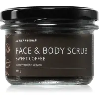 Almara Soap Face & Body Scrub exfoliant din zahar corp si fata cu parfum Sweet Coffee 110 g