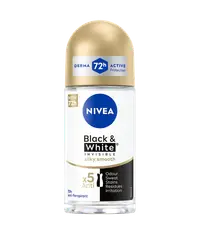 Deodorant roll-on pentru femei Black & White Silky Smooth, 50ml, Nivea
