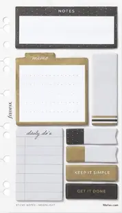 Note lipicioase autoadezive Filofax Moonlight