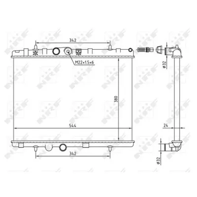 Radiator, racire motor NRF 58226A