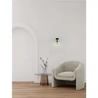 Plafoniera SIANNA Nisipiu Negru & Alama aurie Metal Fumuriu Sticla LED E27 1x12 Wat 220-240 Volt IP20 Fara bec