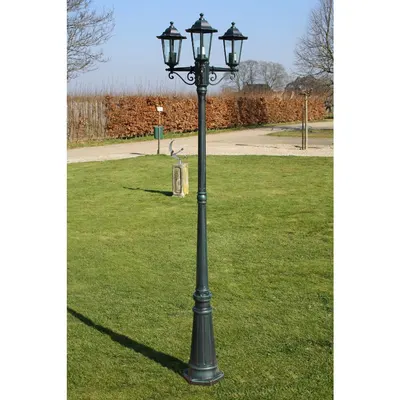 Felinar de grădină Preston 215 cm Verde închis