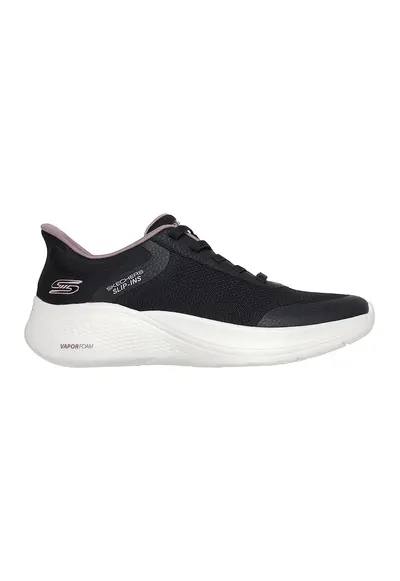 Pantofi sport slip-ins Bobs Infinity din material textil - Negru/Lila pal