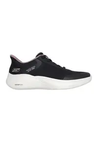 Pantofi sport slip-ins Bobs Infinity din material textil - Negru/Lila pal