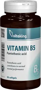 Vitamina B5 Acid pantotenic 200mg, 90 capsule gelatinoase, Vitaking