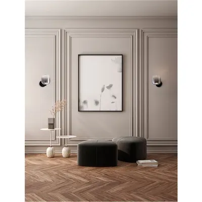 Plafoniera AELIA Mat Negru Metal Fumuriu Gri Sticla LED 3 Wat 220-240Volt 478Lm 3000K IP20