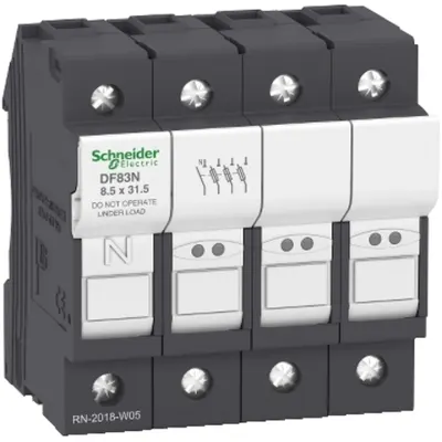 Suport sigurante TeSys DF, 3P + N 25A, dimensiune securitate 8,5x31,5 mm