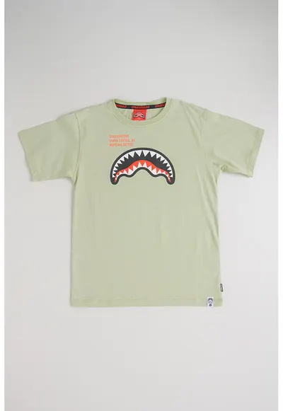 Tricou regular fit Shark - Verde pal