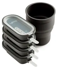 Set forme pentru înghețată Lekue - Classic Creamy, 4 bucăți și recipient