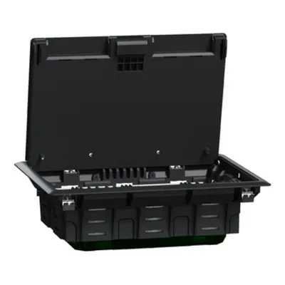 Unica system+, Doza pardoseala L,plastic,IP20, 16 module