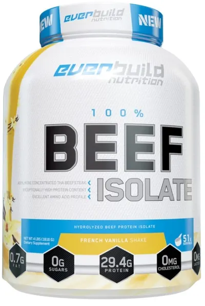 Ultra Premium 100% Beef Isolate, vanilie franceză, 1.81 kg, Everbuild