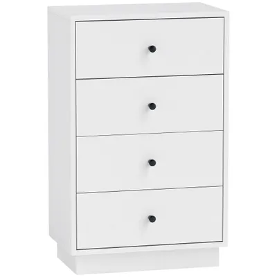 HOMCOM Sertar șifonier cu 7 sertare dulap din material lemnoas în stil modern 47 x 29 x 75 cm Alb | Aosom Romania