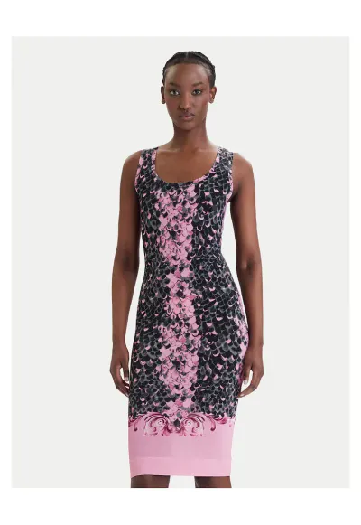 Rochie casual - Viscoza - roz - Roz