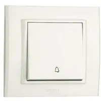 Intrerupator Sonerie ST Mina Ovivo OV00424, 10A, 250V, IP20, natural alb