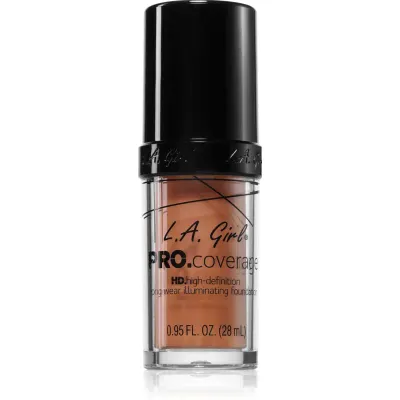 L.A. Girl Cosmetics PRO. Coverage fond de ten lichid iluminator culoare Tan 28 ml