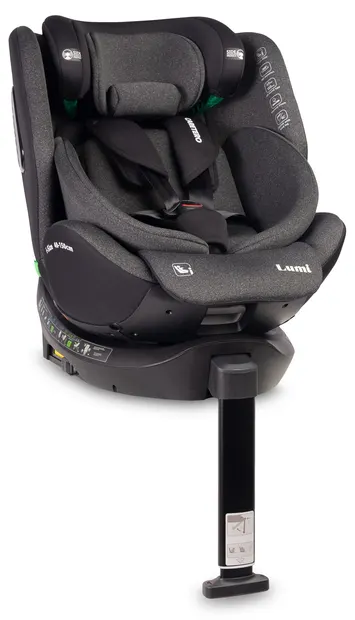 Scaun auto Caretero - Lumi, cu IsoFix, i-Size, 40-150 cm, gri închis