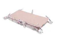 Aparatoare pentru patut Sensillo Waffle Fox Pink 180x30cm cu doua fete din bumbac, umplutura antialergica,prindere cu panglici