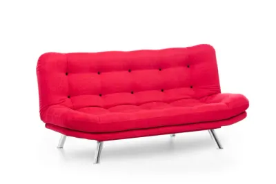 Canapea extensibila MISA, 3 locuri, rosu, 200x105x95 cm