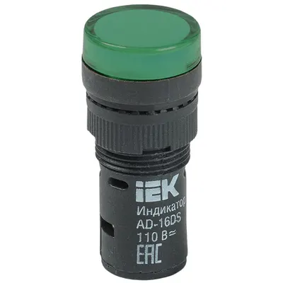 Lampa semnalizare AD16DS(LED) matrix d16mm verde 110V AC/DC