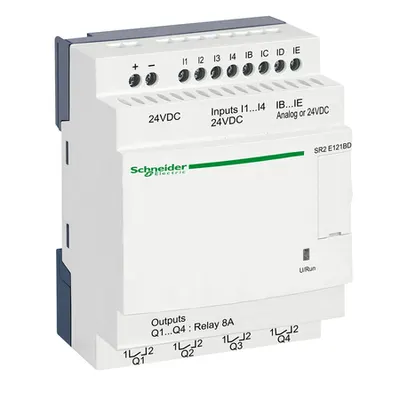 Releu Intel. Comp. Zelio Logic -12 I O -24 V C.C. -Cu Ceas -Fara Afisaj