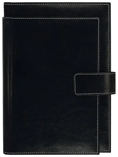 Caiet-agenda din piele Lemax Precision Novaskin - Negru, В5 Exclusive
