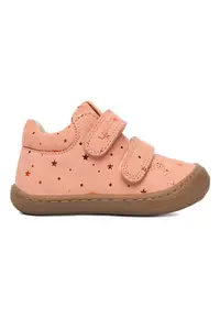 Pantofi sport copii - piele naturala - portocaliu - sistem inchidere Velcro