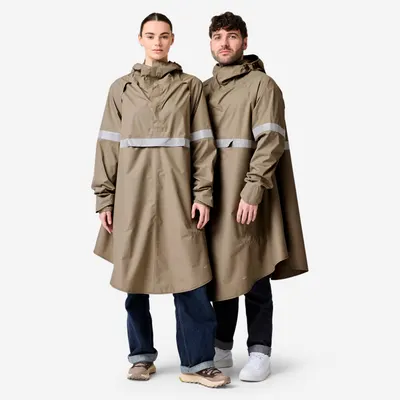 Poncho ploaie ciclism în oraș vizibilitate pe timp de noapte 540 Maro