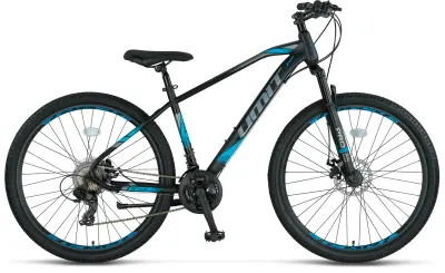 Bicicleta MTB Umit Arcus 2D, culoare negru albastru, roata 27.5 , cadru otel, frana disc, 21 viteze
