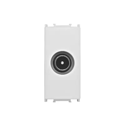 Insert priză TV de trecere, 10dB, 1M, alb