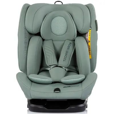 Scaun auto pentru copii Chipolino Techno iGrow Matcha, I-Size, 40-150 cm, cu sistem Isofix si sezut rotativ