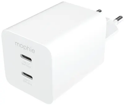 Încărcător mophie - Essentials Dual, USB-C, 50W, alb