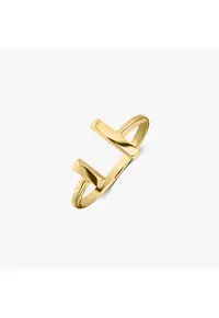 Inel din argint Golden Parallel Bar