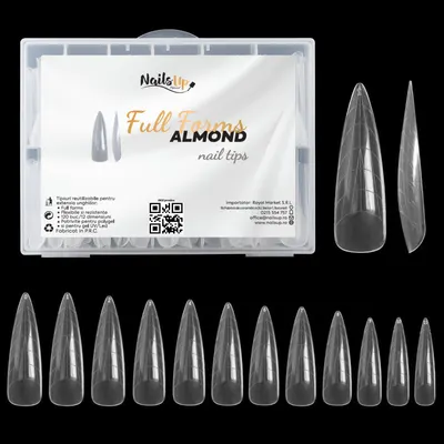 Tipsuri Reutilizabile NAILSUP Full Forms Almond, 120 buc