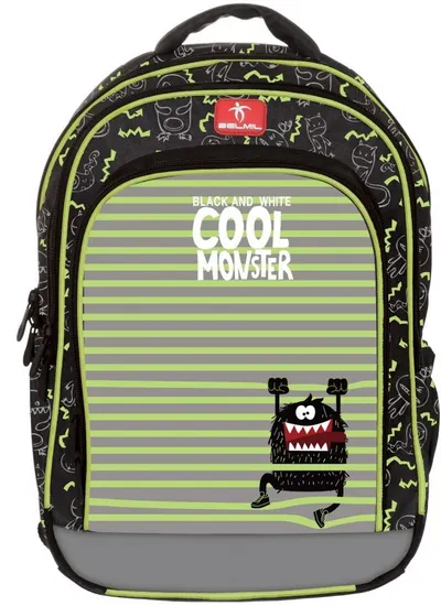Ghiozdan școlar Belmil - Cool Monster, cu 2 compartimente